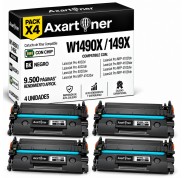 Compatible Pack x4 HP W1490X / 149X - CON CHIP - Negro Cartucho de Toner (NO usar en impresoras terminan en E) para HP LaserJet Pro 4002d 4002dn 4002dw 4002n MFP 4102dw MFP 4102fdn MFP 4102fdw MFP 4103dw MFP 4103fdn