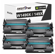 Compatible Pack x4 HP W1490X / 149X - CON CHIP - Negro Cartucho de Toner (NO usar en impresoras terminan en E) para HP LaserJet Pro 4002d 4002dn 4002dw 4002n MFP 4102dw MFP 4102fdn MFP 4102fdw MFP 4103dw MFP 4103fdn