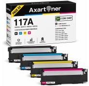 Compatible Pack x4 HP W2070A / W2071A / W2072A / W2073A 117A CON CHIP Cartuchos de Toner para HP Color Laser 150a, 150nw - MFP 178nw, 178nwg, 179fng, 179fnw, 179fwg