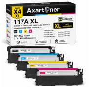 Compatible Pack x4 HP W2070A / W2071A / W2072A / W2073A XL 117A XL CON CHIP Cartuchos de Toner para HP Color Laser 150a, 150nw - MFP 178nw, 178nwg, 179fng, 179fnw, 179fwg