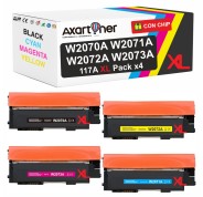 Compatible Pack x4 HP W2070A / W2071A / W2072A / W2073A XL 117A XL CON CHIP Cartuchos de Toner para HP Color Laser 150a, 150nw - MFP 178nw, 178nwg, 179fng, 179fnw, 179fwg