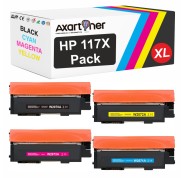 Compatible Pack x4 HP W2070X / W2071X / W2072X / W2073X 117X CON CHIP Cartuchos de Toner para HP Color Laser 150a, 150nw - MFP 178nw, 178nwg, 179fng, 179fnw, 179fwg