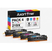 Compatible Pack x4 HP W2190X / W2191X / W2192X / W2193X / 219X - CON CHIP - Cartuchos de Toner para HP Color LaserJet Pro 3202dw / MFP 3302fdng / MFP 3302fdwg / MFP 3302sdwg