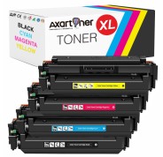 Compatible Pack x4 HP W2200X / W2201X / W2202X / W2203X / 220X - con chip - Cartuchos de Toner para HP Color LaserJet Pro 4202 / MFP 4302 / MFP 4303