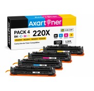 Compatible Pack x4 HP W2200X / W2201X / W2202X / W2203X / 220X - con chip - Cartuchos de Toner  para HP Color LaserJet Pro HP 4202dn, 4202dw, MFP 4302dw, MFP 4302fdn, MFP 4302fdw, MFP 4303dw, MFP 4303fdn, MFP 4303fdw
