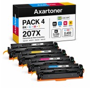 Compatible Pack x4 HP W2210X / W2211X / W2212X / W2213X - CON CHIP - Cartuchos de Toner 207X para HP Color LaserJet Pro M255dw, M255nw, MFP M282nw, MPF M283cdw, MFP M283fdn, MFP M283fdw