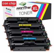 Compatible Pack x4 HP W2210X / W2211X / W2212X / W2213X - CON CHIP - Cartuchos de Toner 207X para  HP Color LaserJet Pro M255, MFP M282, MFP M283