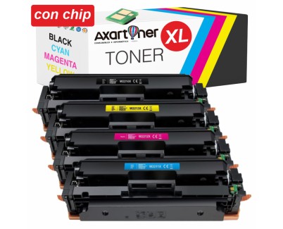 Compatible Pack x4 HP W2210X / W2211X / W2212X / W2213X - CON CHIP - Cartuchos de Toner 207X para  HP Color LaserJet Pro M255, MFP M282, MFP M283