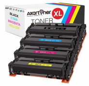 Compatible Pack x4 HP W2210X / W2211X / W2212X / W2213X - SIN CHIP - Cartuchos de Toner 207X para  HP Color LaserJet Pro M255, MFP M282, MFP M283