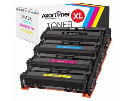 Compatible Pack x4 HP W2210X / W2211X / W2212X / W2213X - SIN CHIP - Cartuchos de Toner 207X para  HP Color LaserJet Pro M255, MFP M282, MFP M283