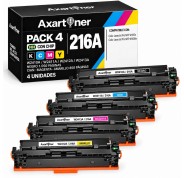 Compatible Pack x4 HP W2410A / W2411A / W2412A / W2413A  / 216A - CON CHIP - para HP Color LasertJet Pro M155nw / MFP M182n / MFP M182nw / MFP M183fw