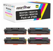 Compatible Pack x4 HP W2410A / W2411A / W2412A / W2413A  / 216A - CON CHIP - para HP Color LasertJet Pro MFP M182n, MFP M183fw