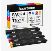 Compatible Pack x4 Konica Minolta Bizhub C200 Cartuchos de Toner TN-214 / TN214