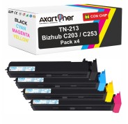 Compatible Pack x4 Konica Minolta Bizhub C203 / C253 Cartuchos de Toner TN-213 / TN213