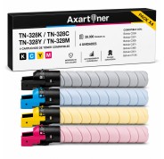 Compatible Pack x4 Konica Minolta Bizhub C250i / C251i / C300i / C301i / C360i / C361i / C7130i Cartuchos de Toner TN328 / TN-328