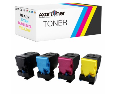 Compatible Pack x4 Konica Minolta Bizhub C3110 Cartuchos de Toner TNP51K / TNP51C / TNP51M / TNP51Y