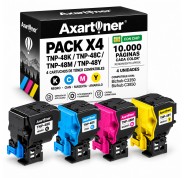 Compatible Pack x4 Konica Minolta Bizhub C3350 / C3850 Cartuchos de Toner TNP-48