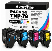 Compatible Pack x4 Konica Minolta Bizhub C3350i / C3351i / C4050i / C4051i Cartuchos de Toner TNP79K - TNP79C - TNP79M - TNP79Y