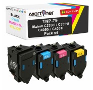 Compatible Pack x4 Konica Minolta Bizhub C3350i / C3351i / C4050i / C4051i Cartuchos de Toner TNP79K - TNP79C - TNP79M - TNP79Y