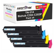 Compatible Pack x4 Konica Minolta Bizhub C353 / C353P Cartuchos de Toner TN-314 / TN314