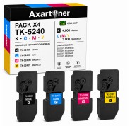 Compatible Pack x4 Kyocera TK5240 Cartuchos de Toner para Kyocera ECOSYS M5526, P5026 TK-5240
