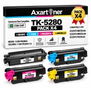 Compatible Pack x4 Kyocera TK5280 Cartuchos de Toner para Kyocera Ecosys M6235cidn M6635cidn P6235cdn