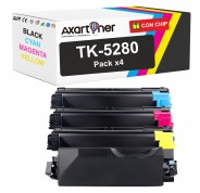 Compatible Pack x4 Kyocera TK5280 Cartuchos de Toner para Kyocera Ecosys M6235cidn M6635cidn P6235cdn
