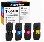 Compatible Pack x4 Kyocera TK5480 Cartuchos de Toner TK-5480 para Kyocera ECOSYS MA2101cfx / MA2101cwfx / PA2101cwx / PA2101cx