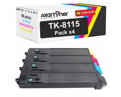 Compatible Pack x4 Kyocera TK8115 / TK-8115 Cartuchos de Toner para Kyocera Ecosys M8124cidn / M8130cidn