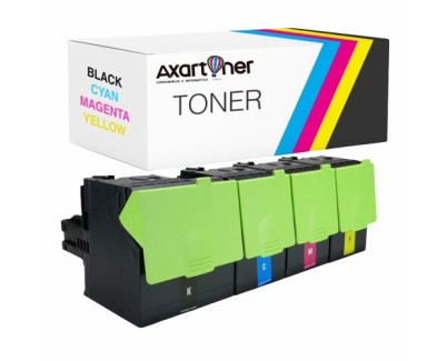 Compatible Pack x4 Lexmark CS310, CS410, CS510 Cartuchos de Toner