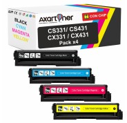 Compatible Pack x4 Lexmark CS331dw / CS431dw / CX331adwe / CX431adw Cartuchos de Toner