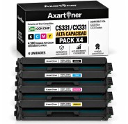 Compatible Pack x4 Lexmark CS331dw / CX331adwe Cartuchos de Toner
