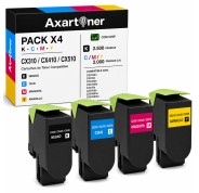 Compatible Pack x4 Lexmark CX310 / CX410 / CX510 Cartuchos de Toner