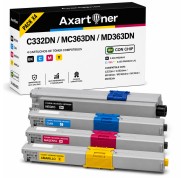 Compatible Pack x4 OKI C332DN / MC363DN / MD363DN Cartuchos de Toner