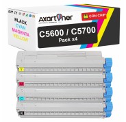 Compatible Pack x4 OKI C5600 / C5700 Cartuchos de Toner