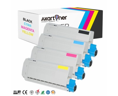 Compatible Pack x4 OKI C5850 / C5950 / MC560 Cartuchos de Toner