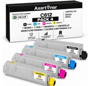 Compatible Pack x4 OKI C612 Cartuchos de Toner