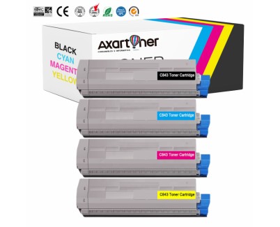 Compatible Pack x4 OKI C823 / C833 / C843 Cartuchos de Toner