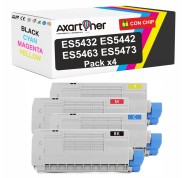 Compatible Pack x4 OKI ES5432 / ES5442 / ES5463 / ES5473 Cartuchos de Toner