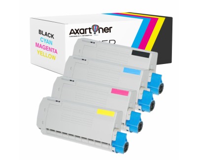 Compatible Pack x4 OKI ES6410 Cartuchos de Toner