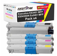 Compatible Pack x4 OKI Executive ES3451 MFP, ES5430DN, ES5461 MFP Cartuchos de Toner