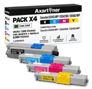 Compatible Pack x4 OKI Executive ES3452 MFP / ES5431DN / ES5462 MFP Cartuchos de Toner