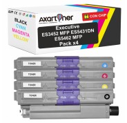 Compatible Pack x4 OKI Executive ES3452 MFP / ES5431DN / ES5462 MFP Cartuchos de Toner