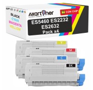 Compatible Pack x4 OKI Executive ES5460 / ES2232 / ES2632 Cartuchos de Toner