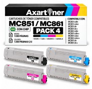 Compatible Pack x4 OKI MC851 / MC861 / MC862 Cartuchos de Toner