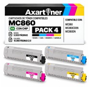Compatible Pack x4 OKI MC860 Cartuchos de Toner