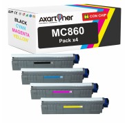 Compatible Pack x4 OKI MC860 Cartuchos de Toner