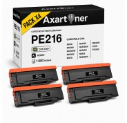 Compatible Pack x4 Pantum PE216 / PE-216 Negro Cartucho de Toner para Pantum P2506, P2506W, M6506, M6506NW, M6556, M6556NW, M6606, M6606NW