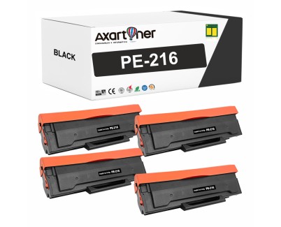 Compatible Pack x4 Pantum PE216 / PE-216 Negro Cartucho de Toner para Pantum P2506, P2506W, M6506, M6506NW, M6556, M6556NW, M6606, M6606NW