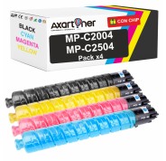 Compatible Pack x4 Ricoh Aficio MP-C2004, MP-C2504 Cartuchos de Toner 841918 MPC2004 / MPC2504